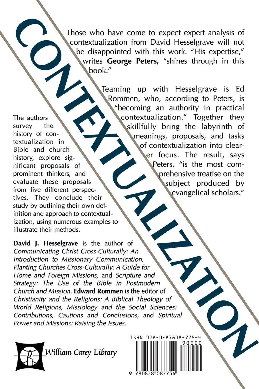 Rückseite: 9780878087754 | Contextualization | Meanings, Methods, and Models | Taschenbuch | 2000