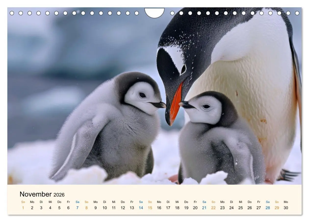 Bild: 9783457247754 | Tierkinder in Eis und Schnee (Wandkalender 2026 DIN A4 quer),...