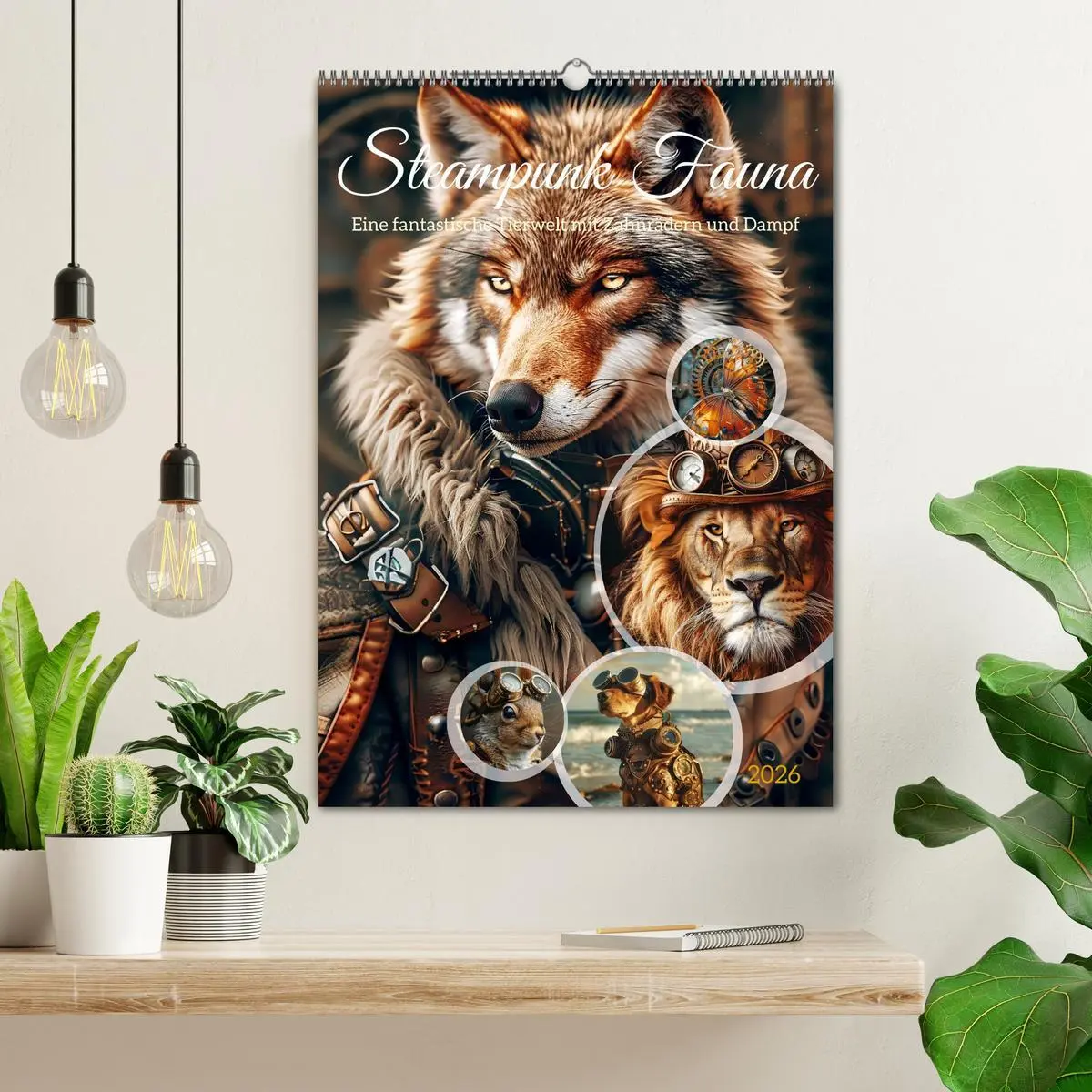 Bild: 9783516267754 | Steampunk Fauna (Wandkalender 2026 DIN A2 hoch), CALVENDO...