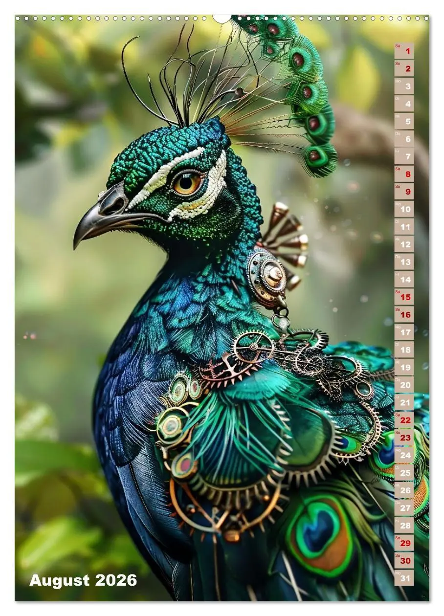 Bild: 9783516267754 | Steampunk Fauna (Wandkalender 2026 DIN A2 hoch), CALVENDO...