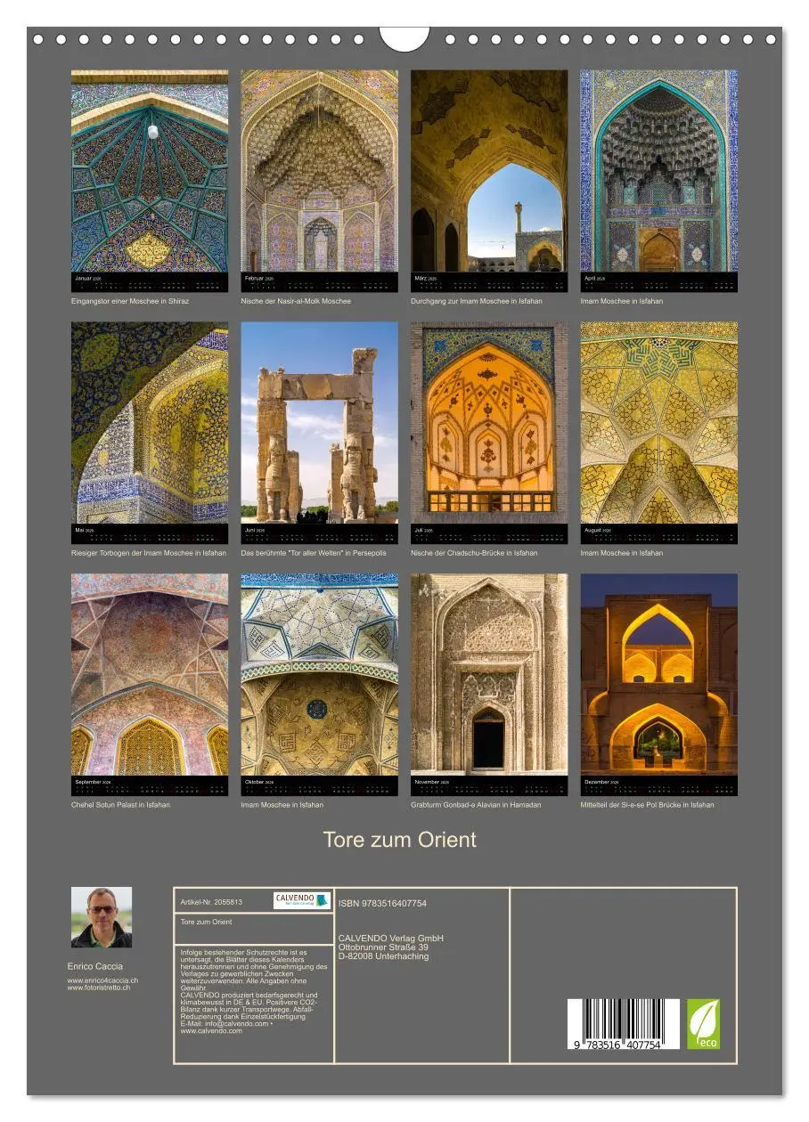 Bild: 9783516407754 | Tore zum Orient (Wandkalender 2026 DIN A3 hoch), CALVENDO...