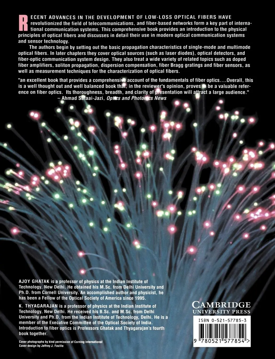 Rückseite: 9780521577854 | An Introduction to Fiber Optics | Ajoy Ghatak (u. a.) | Taschenbuch
