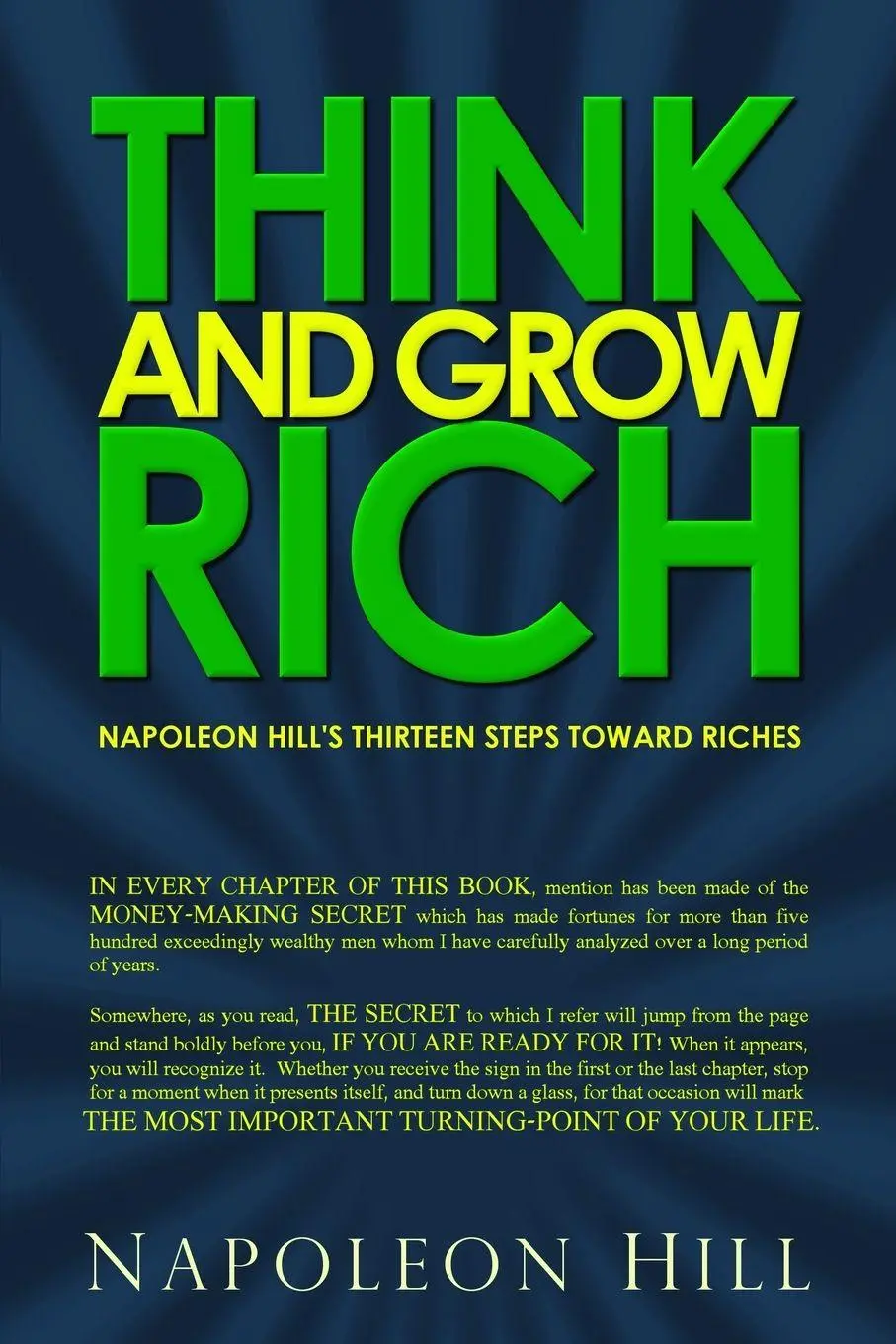 Cover: 9781940177854 | Think and Grow Rich | Napoleon Hill's Thirteen Steps Toward Riches