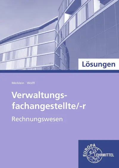 Cover: 9783808547854 | Lösungen zu 47809 Verwaltungsfachangestellte/-r, Rechnungswesen...