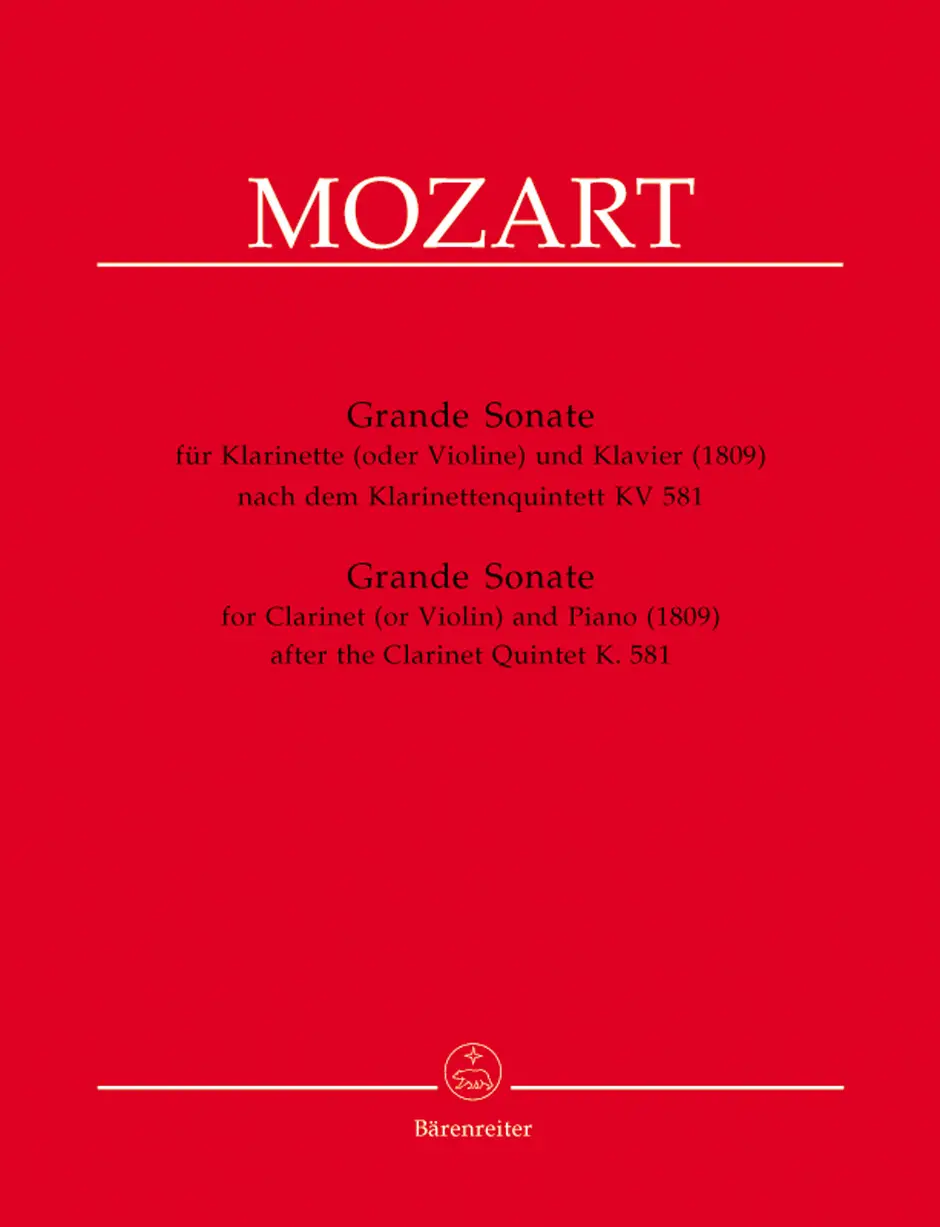 Cover: 9790006527854 | Grande Sonata For Clarinet In A Major And Piano | Mozart | Buch