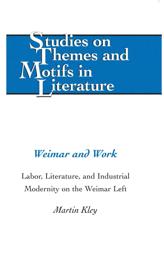 Cover: 9781433117954 | Weimar and Work | Martin Kley | Buch | 182 S. | Englisch | 2013