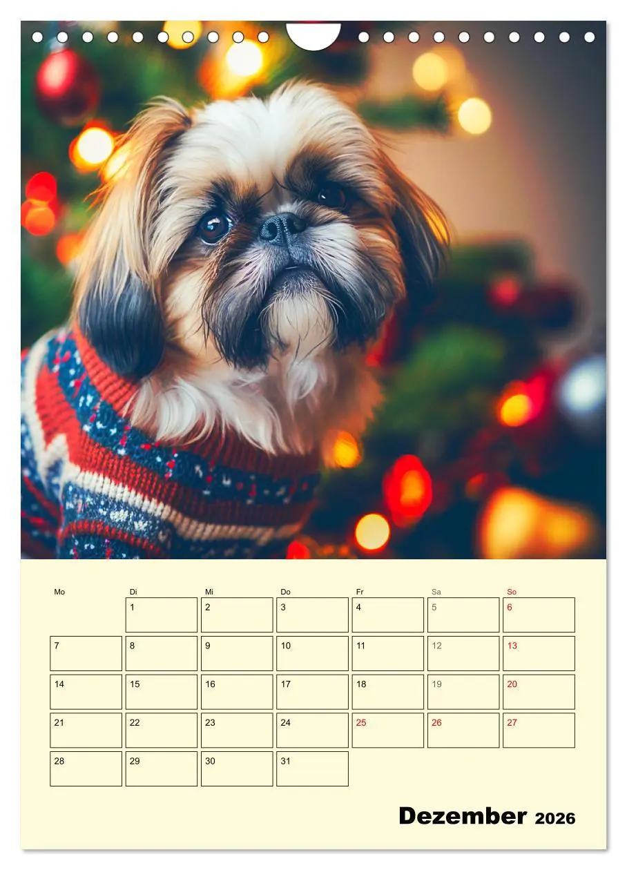 Bild: 9783516317954 | Shih Tzu Alarm. Glückliche Wuschelköpfe (Wandkalender 2026 DIN A4...