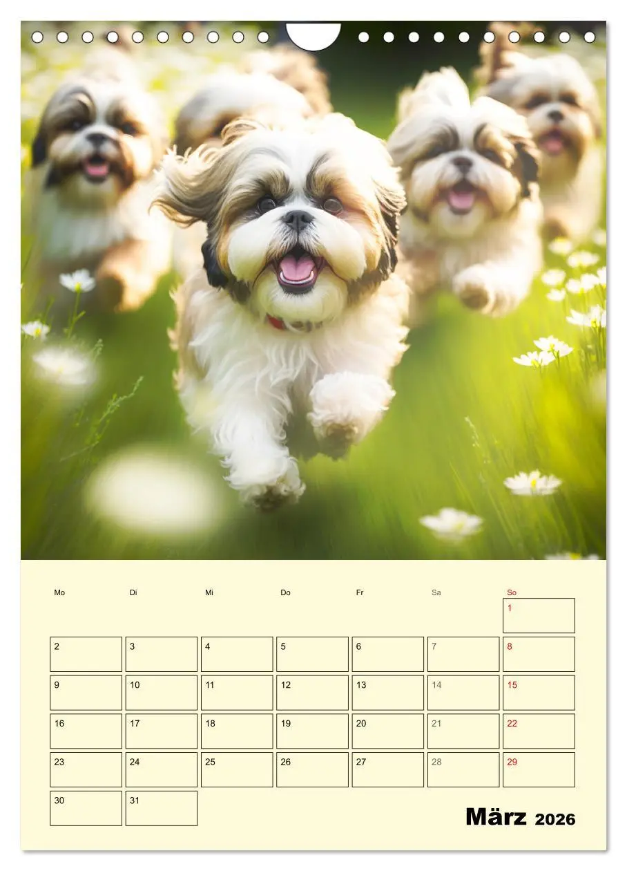 Bild: 9783516317954 | Shih Tzu Alarm. Glückliche Wuschelköpfe (Wandkalender 2026 DIN A4...