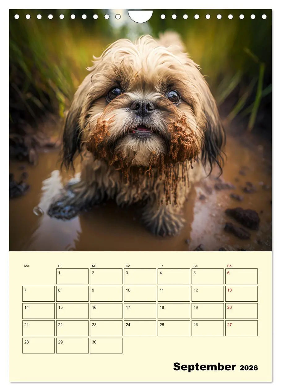 Bild: 9783516317954 | Shih Tzu Alarm. Glückliche Wuschelköpfe (Wandkalender 2026 DIN A4...
