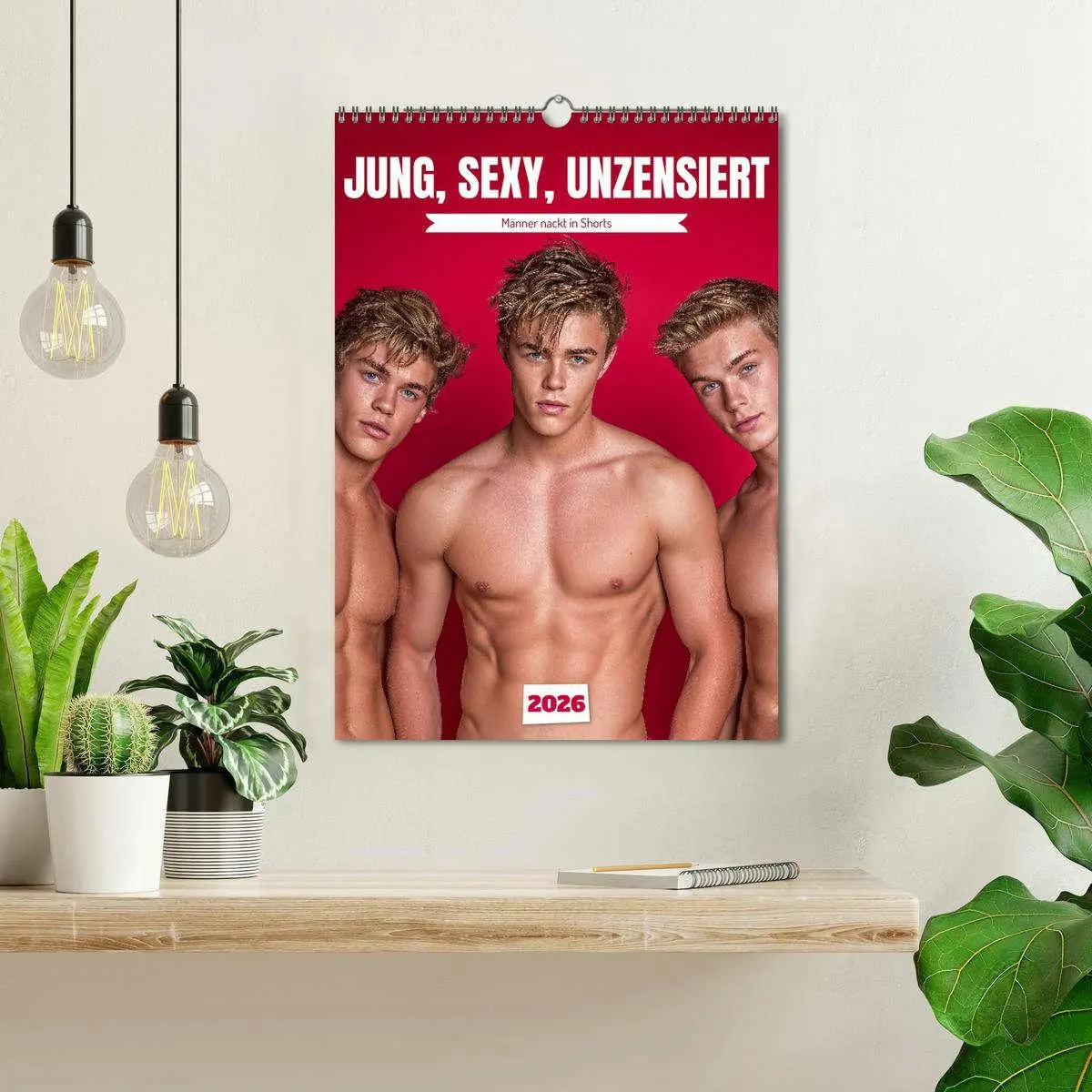 Bild: 9783516627954 | JUNG, SEXY, UNZENSIERT - Männer nackt in Shorts (Wandkalender 2026...