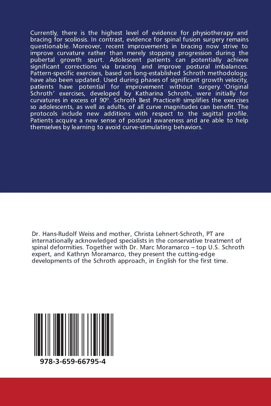 Rückseite: 9783659667954 | Schroth Therapy | Advancements in Conservative Scoliosis Treatment
