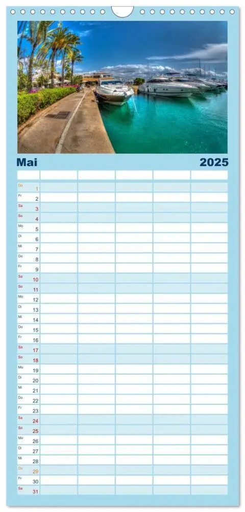 Bild: 9783457118054 | Familienplaner 2025 - Mallorca - Ahoi mit 5 Spalten (Wandkalender,...