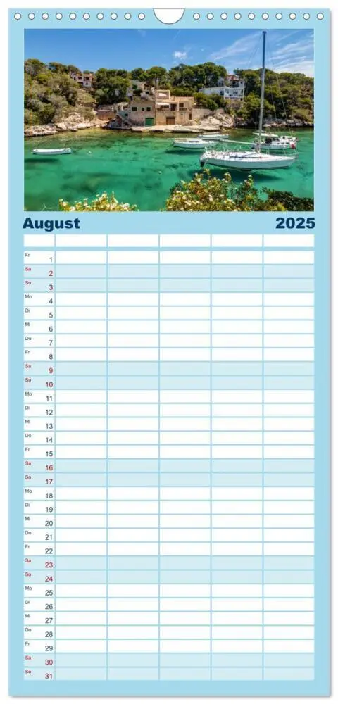 Bild: 9783457118054 | Familienplaner 2025 - Mallorca - Ahoi mit 5 Spalten (Wandkalender,...