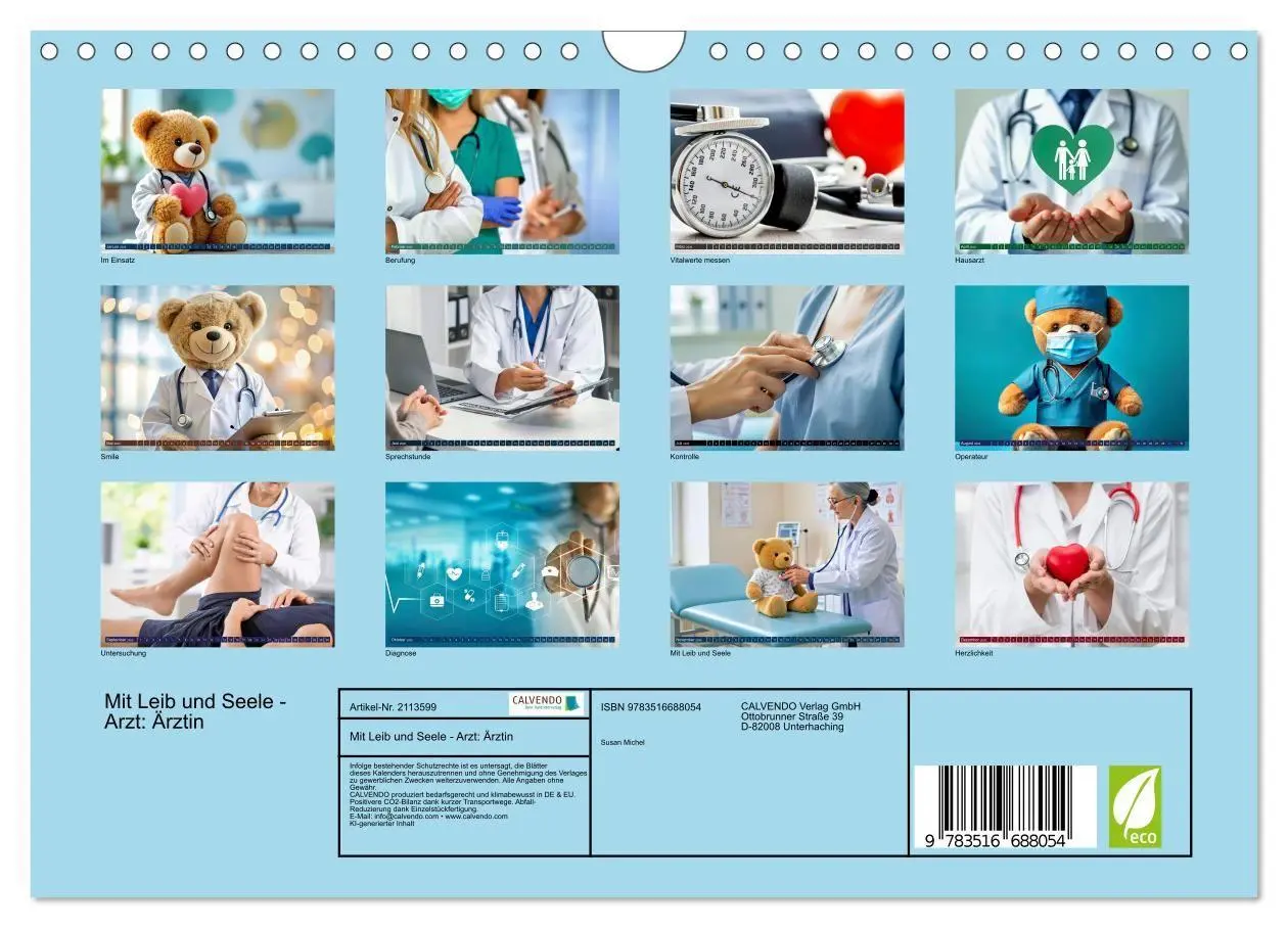 Bild: 9783516688054 | Mit Leib und Seele - Arzt: Ärztin (Wandkalender 2026 DIN A4 quer),...