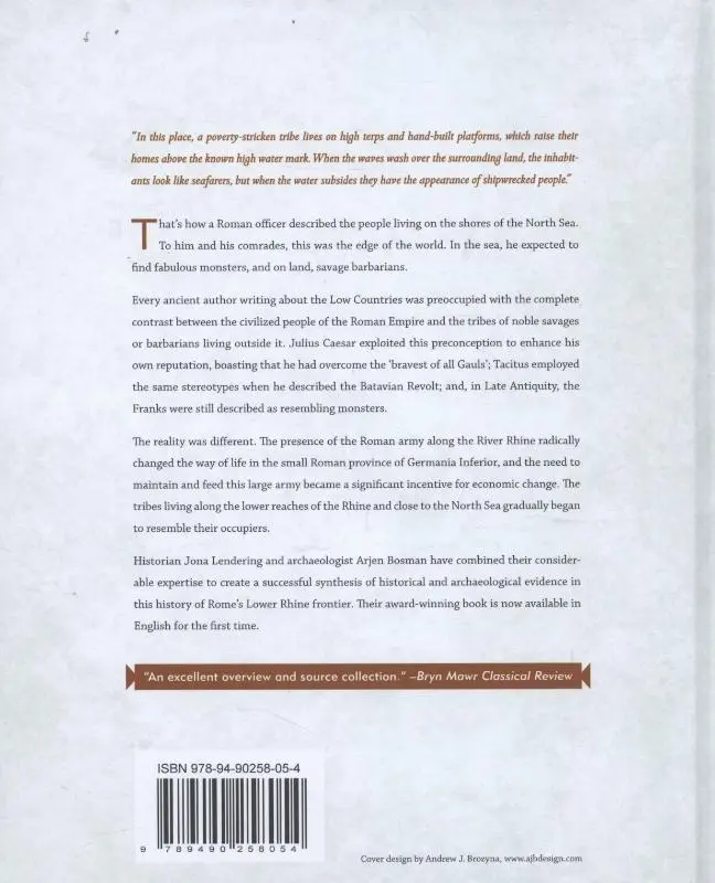 Rückseite: 9789490258054 | Edge of Empire: Rome's Frontier on the Lower Rhine | Bosman (u. a.)