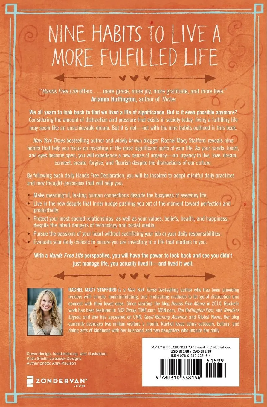 Rückseite: 9780310338154 | Hands Free Life | Rachel Macy Stafford | Taschenbuch | Englisch | 2015