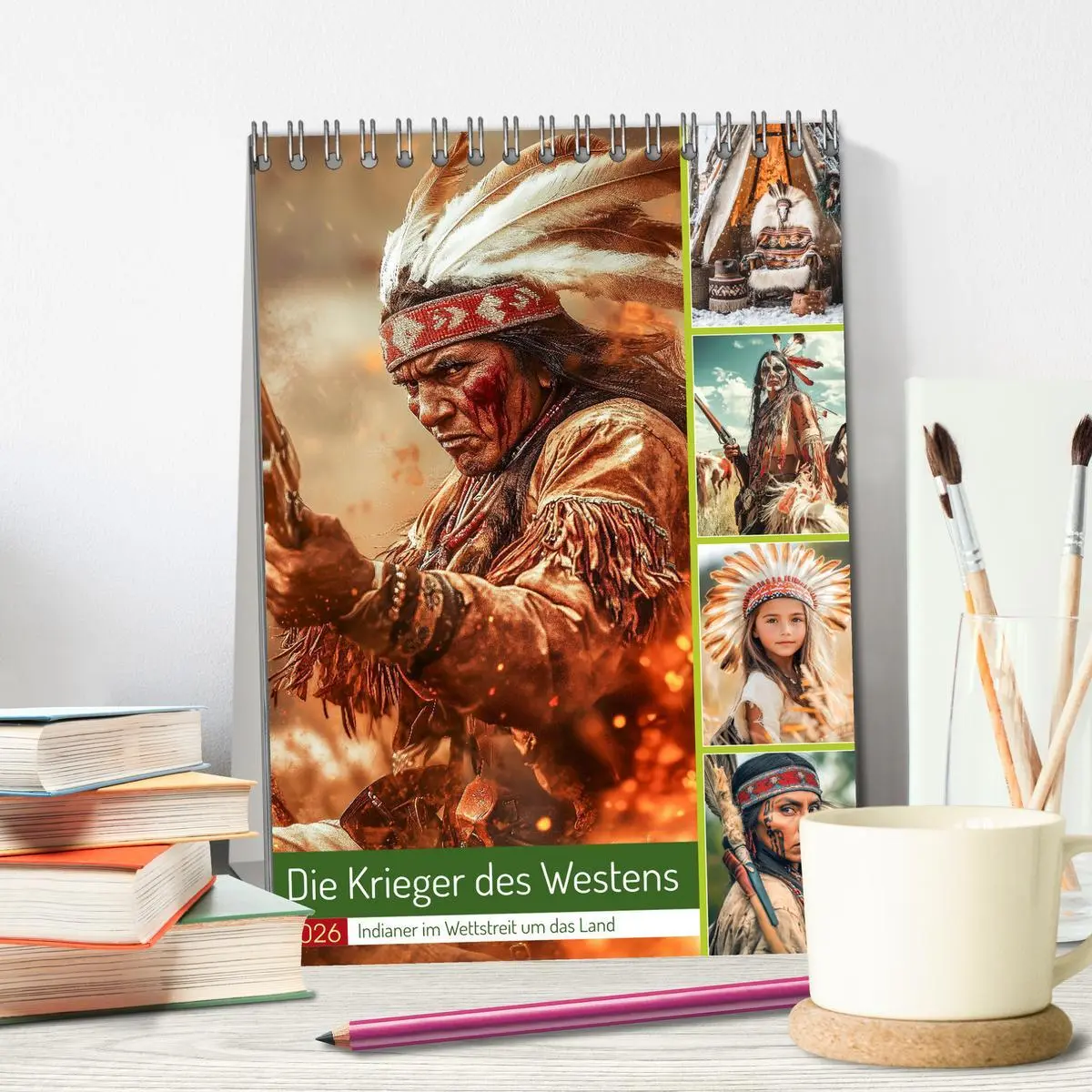 Bild: 9783457278154 | Die Krieger des Westens (Tischkalender 2026 DIN A5 hoch), CALVENDO...