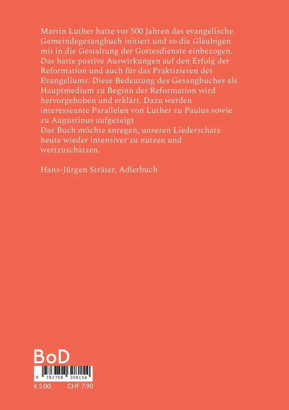 Rückseite: 9783758308154 | Lasst uns fröhlich Lieder singen! | Hans-Jürgen Sträter | Taschenbuch
