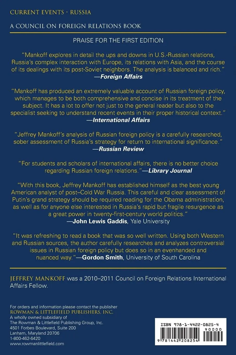 Rückseite: 9781442208254 | Russian Foreign Policy | The Return of Great Power Politics | Mankoff