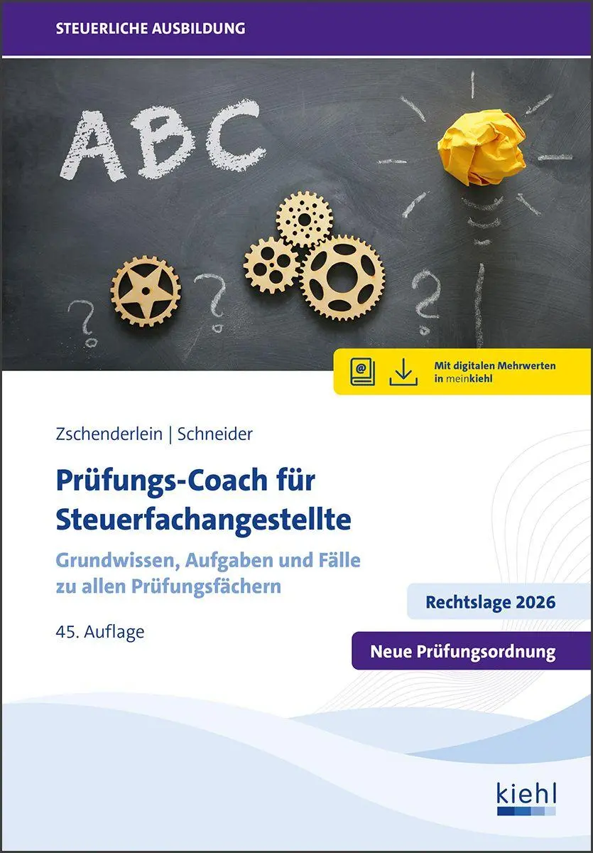 Cover: 9783470108254 | Prüfungs-Coach für Steuerfachangestellte | Zschenderlein (u. a.)
