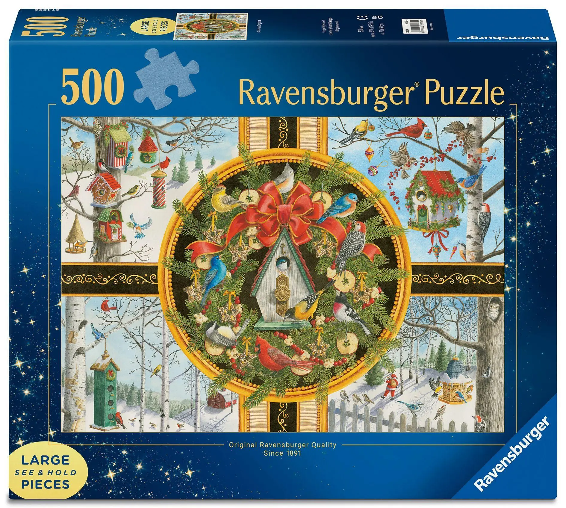 Cover: 4005556168354 | Erwachsenenpuzzle 500 Large Pieces - Singvögel im Winter | Spiel