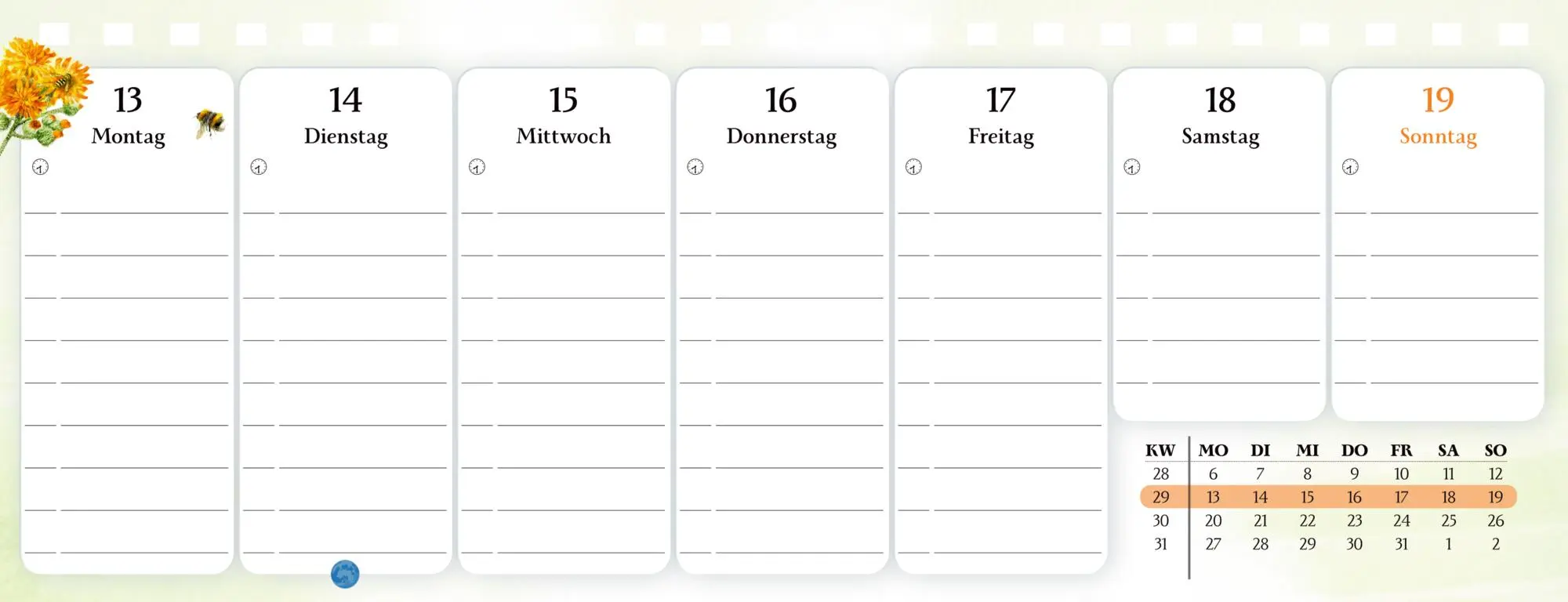 Bild: 4050003958354 | Wochenkalender 2026 - peach | Marjolein Bastin | Kalender | 120 S.