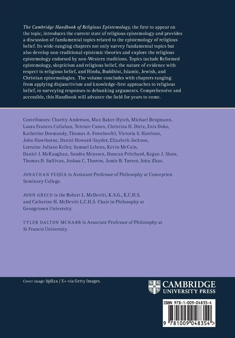 Rückseite: 9781009048354 | The Cambridge Handbook of Religious Epistemology | Fuqua (u. a.)