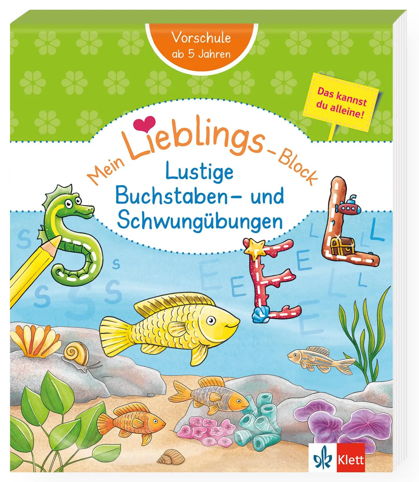 Cover: 9783129498354 | Klett Mein Lieblings-Block: Lustige Buchstaben- und Schwungübungen