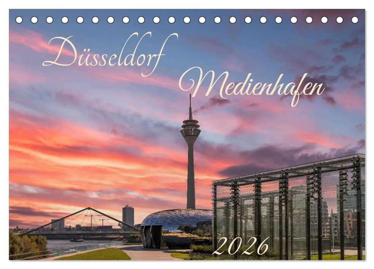 Cover: 9783457568354 | Düsseldorf Medienhafen (Tischkalender 2026 DIN A5 quer), CALVENDO...