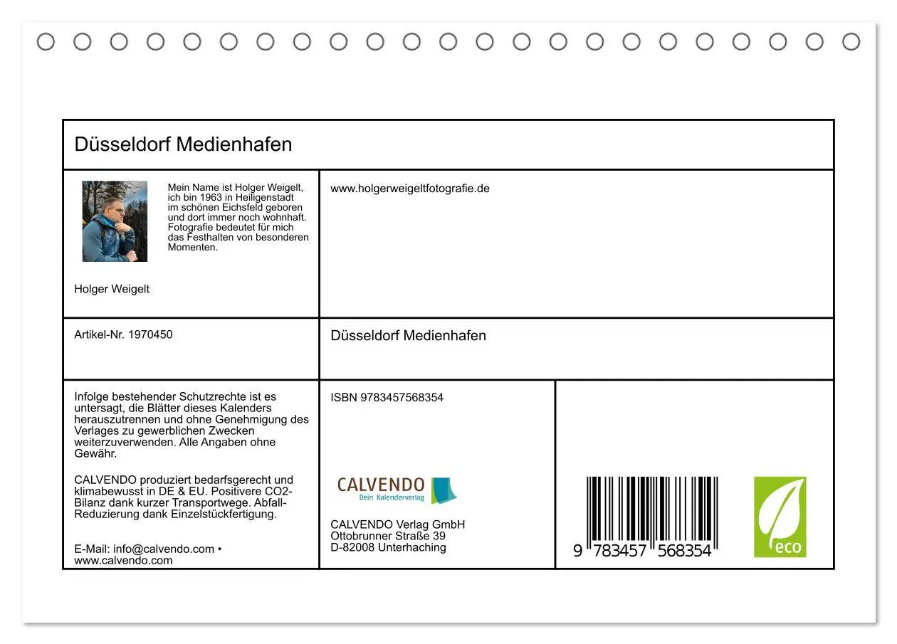 Bild: 9783457568354 | Düsseldorf Medienhafen (Tischkalender 2026 DIN A5 quer), CALVENDO...