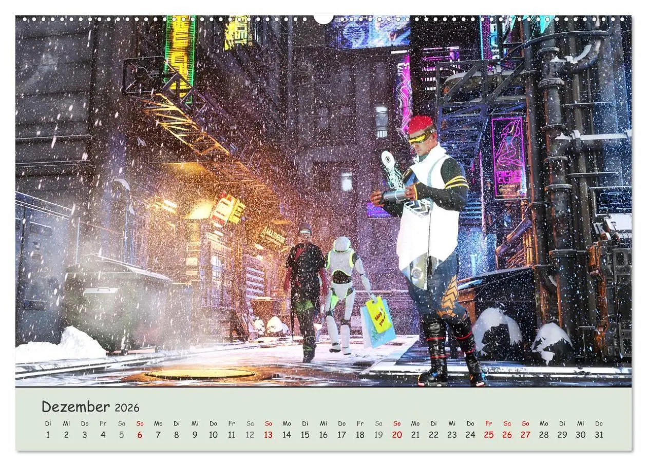 Bild: 9783457638354 | Science Fiction Cyberpunk (Wandkalender 2026 DIN A2 quer), CALVENDO...
