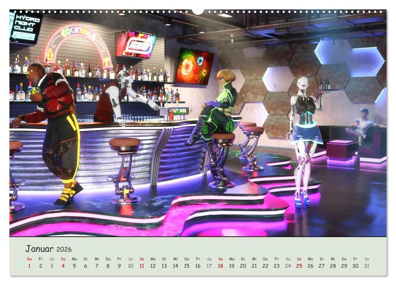 Bild: 9783457638354 | Science Fiction Cyberpunk (Wandkalender 2026 DIN A2 quer), CALVENDO...