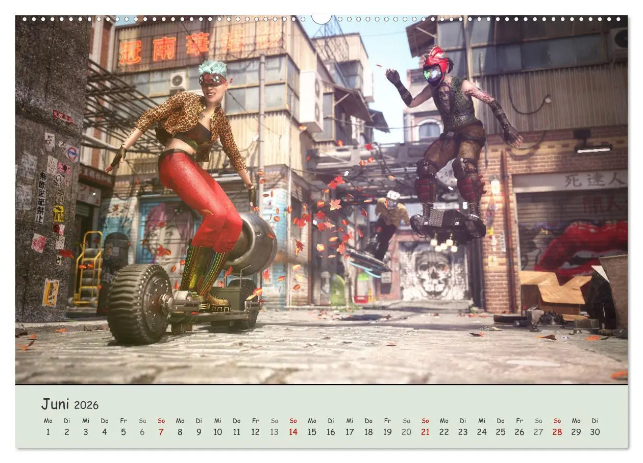 Bild: 9783457638354 | Science Fiction Cyberpunk (Wandkalender 2026 DIN A2 quer), CALVENDO...