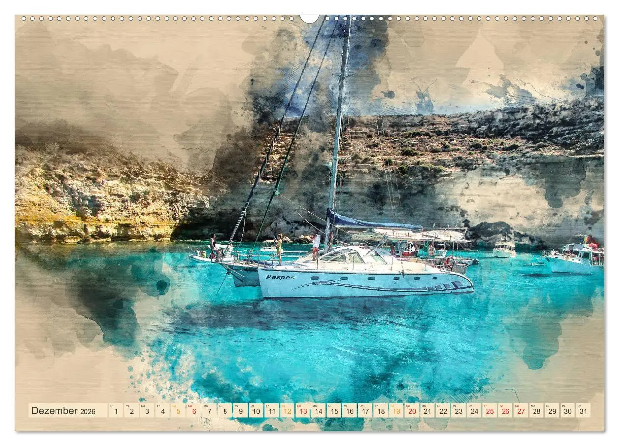 Bild: 9783457878354 | Ich liebe Segeln (Wandkalender 2026 DIN A2 quer), CALVENDO...
