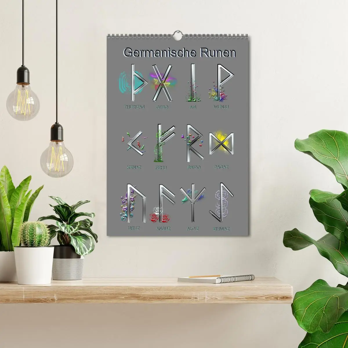 Bild: 9783516348354 | Germanische Runen (Wandkalender 2026 DIN A3 hoch), CALVENDO...