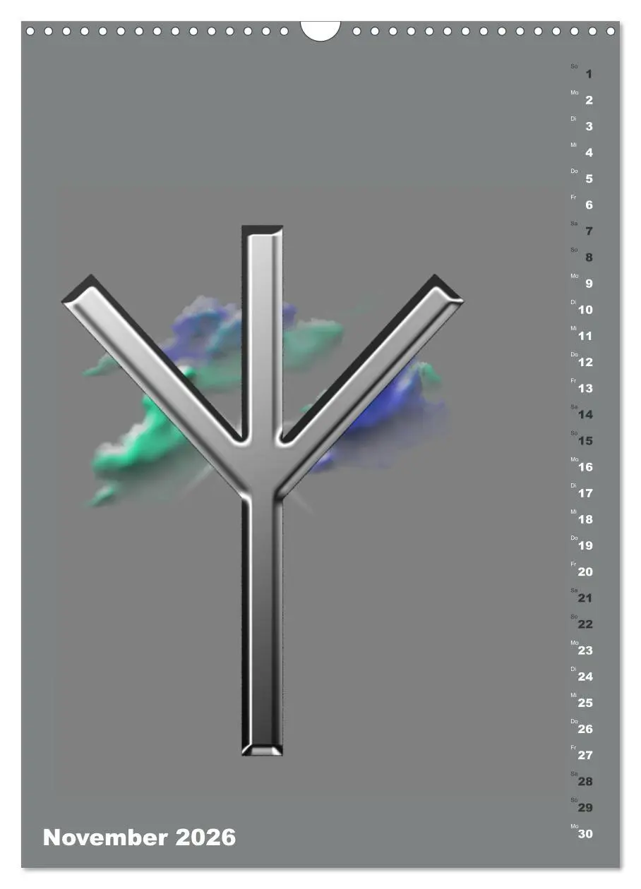 Bild: 9783516348354 | Germanische Runen (Wandkalender 2026 DIN A3 hoch), CALVENDO...