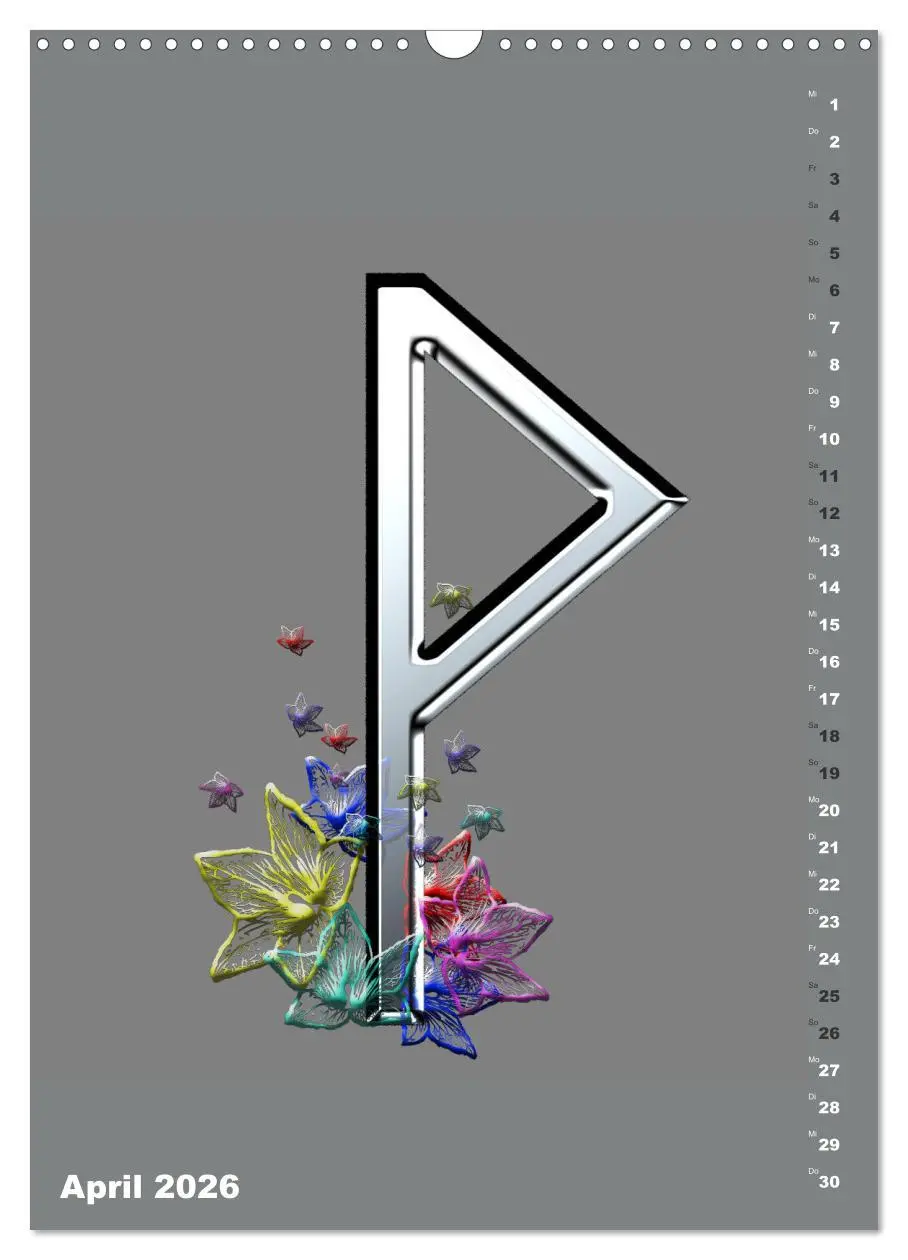 Bild: 9783516348354 | Germanische Runen (Wandkalender 2026 DIN A3 hoch), CALVENDO...