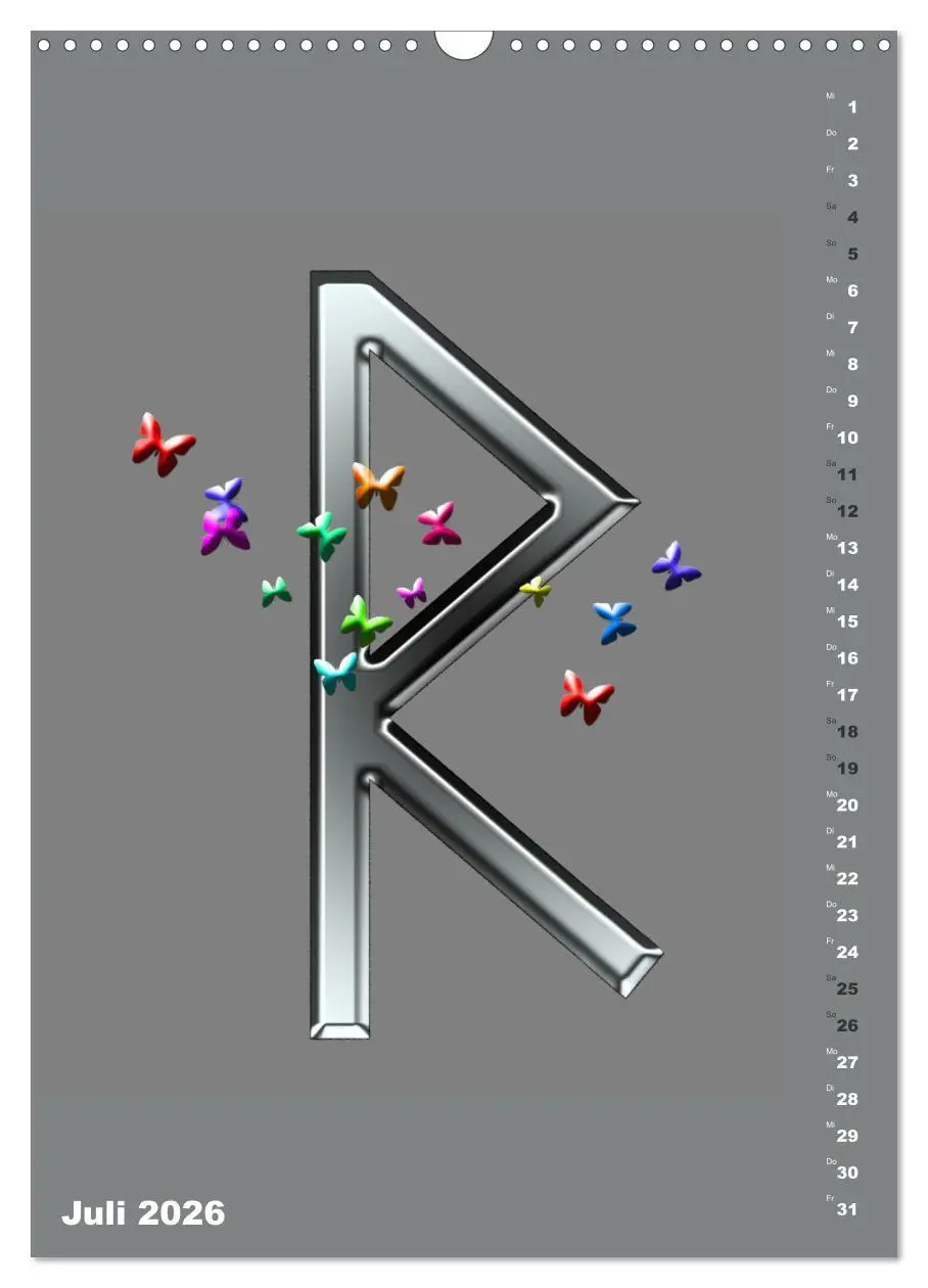 Bild: 9783516348354 | Germanische Runen (Wandkalender 2026 DIN A3 hoch), CALVENDO...