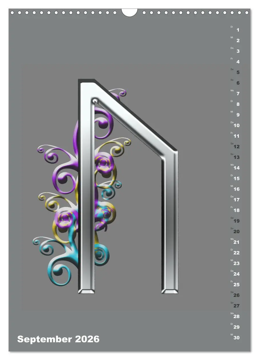 Bild: 9783516348354 | Germanische Runen (Wandkalender 2026 DIN A3 hoch), CALVENDO...