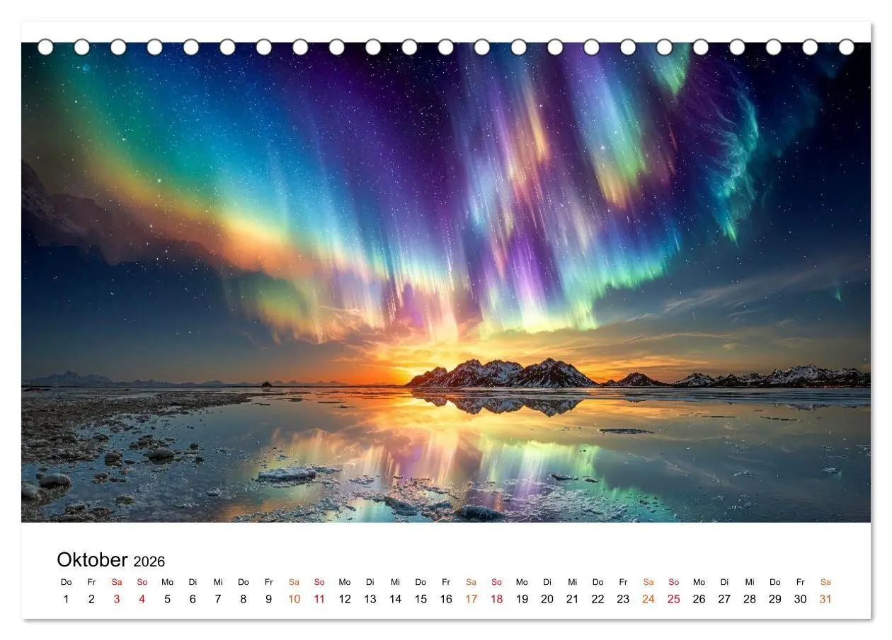 Bild: 9783516658354 | Aurora Borealis - Polarlicht Nordlicht (Tischkalender 2026 DIN A5...