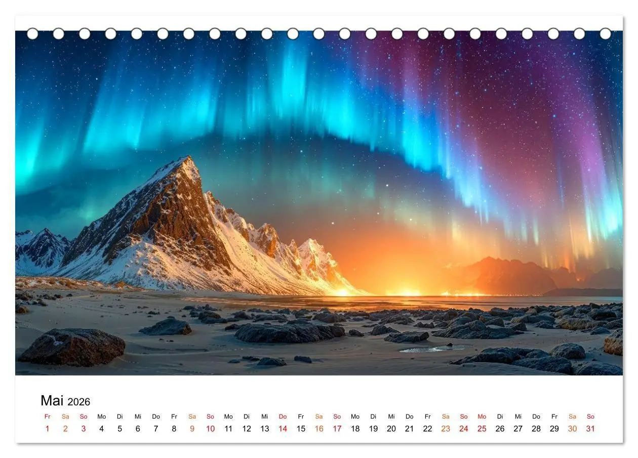 Bild: 9783516658354 | Aurora Borealis - Polarlicht Nordlicht (Tischkalender 2026 DIN A5...