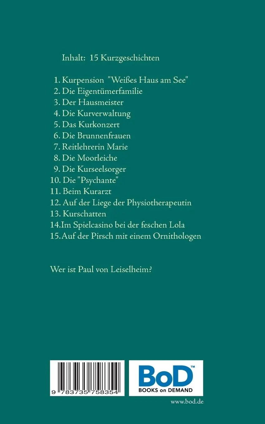 Rückseite: 9783735758354 | Erlebnisse als Kurgast in Bad Kissingen | Paul Bachmann (u. a.) | Buch