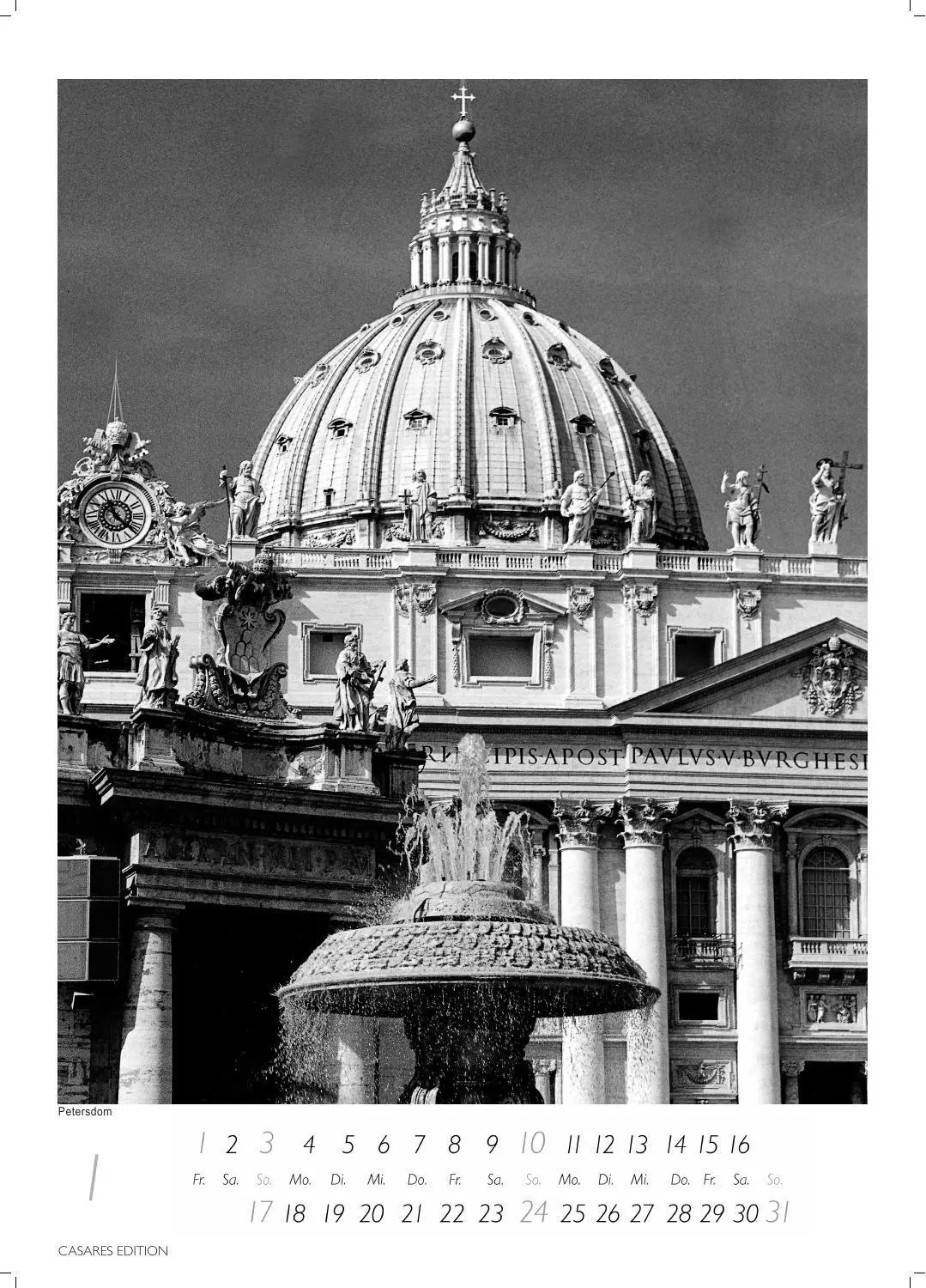 Bild: 9781835248454 | Rom schwarz-weiss Kalender 2027 - Wandkalender Fotokalender Italien...