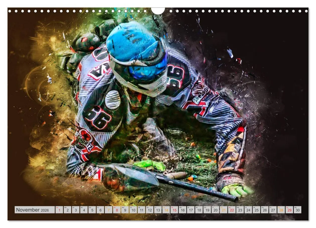 Bild: 9783457868454 | Paintball - extrem cool (Wandkalender 2026 DIN A3 quer), CALVENDO...