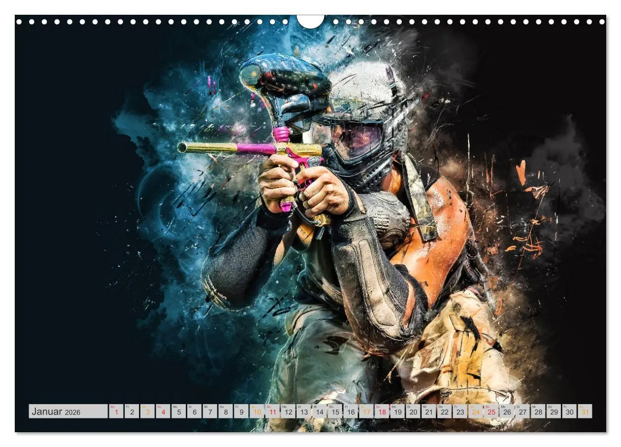 Bild: 9783457868454 | Paintball - extrem cool (Wandkalender 2026 DIN A3 quer), CALVENDO...