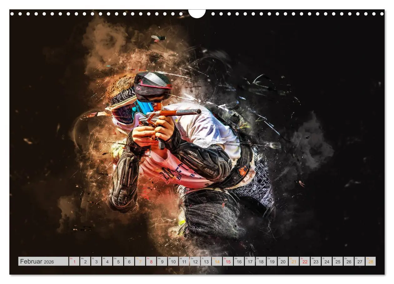 Bild: 9783457868454 | Paintball - extrem cool (Wandkalender 2026 DIN A3 quer), CALVENDO...