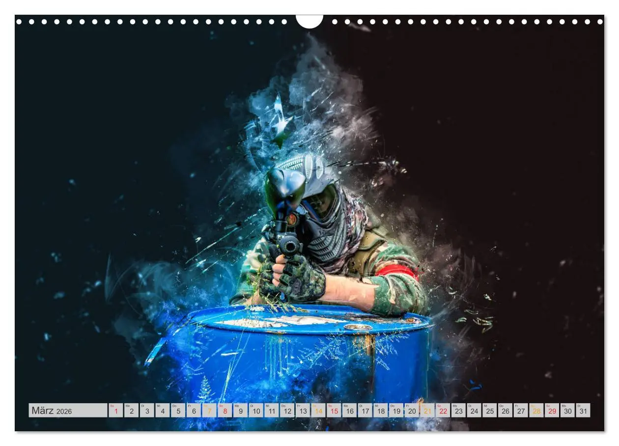 Bild: 9783457868454 | Paintball - extrem cool (Wandkalender 2026 DIN A3 quer), CALVENDO...