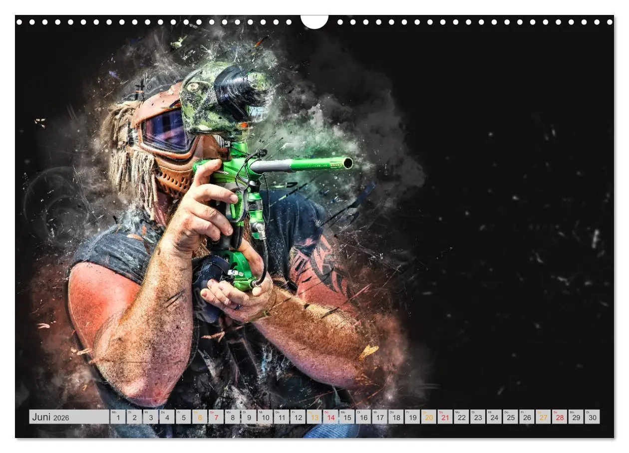 Bild: 9783457868454 | Paintball - extrem cool (Wandkalender 2026 DIN A3 quer), CALVENDO...