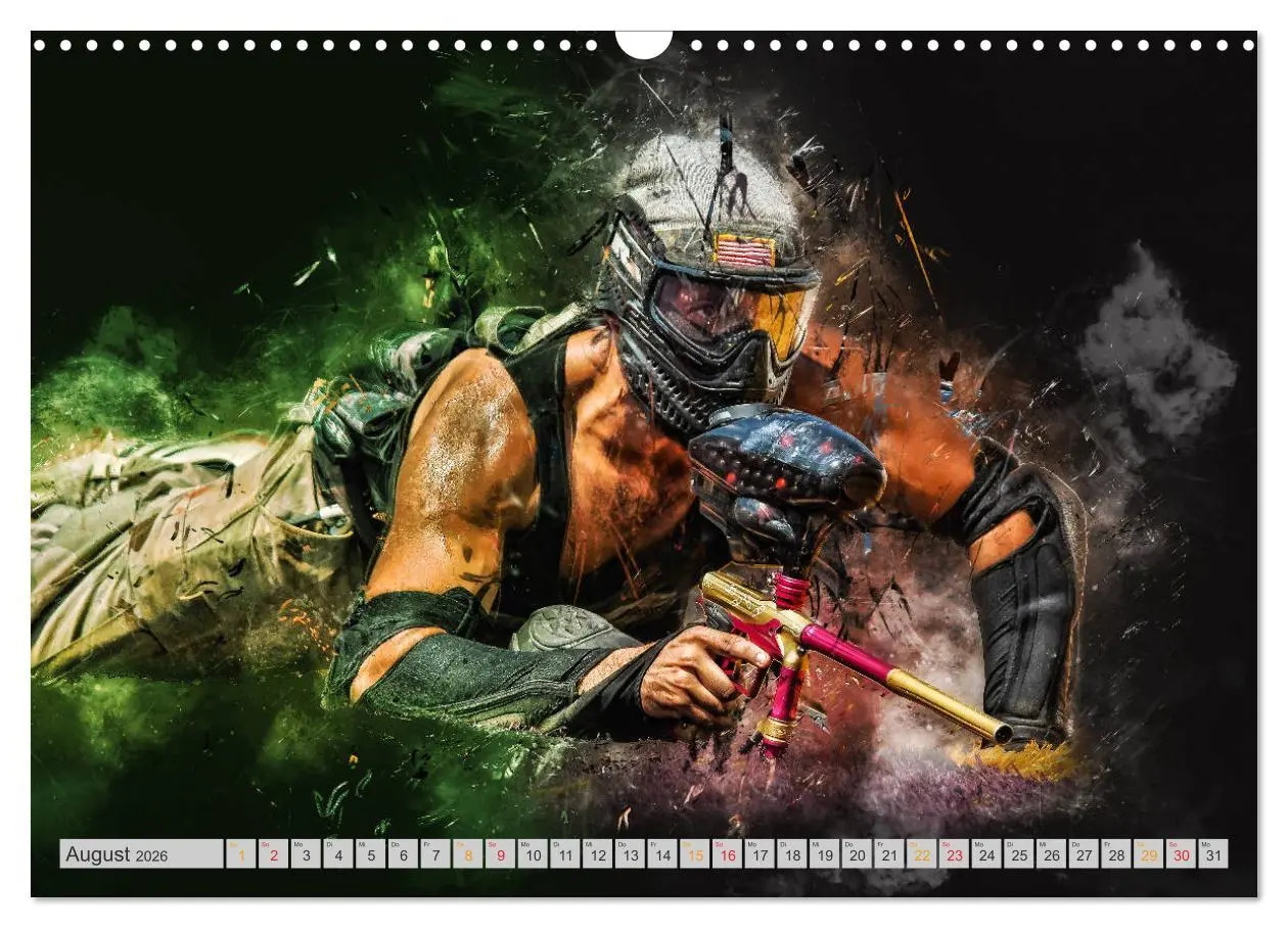 Bild: 9783457868454 | Paintball - extrem cool (Wandkalender 2026 DIN A3 quer), CALVENDO...