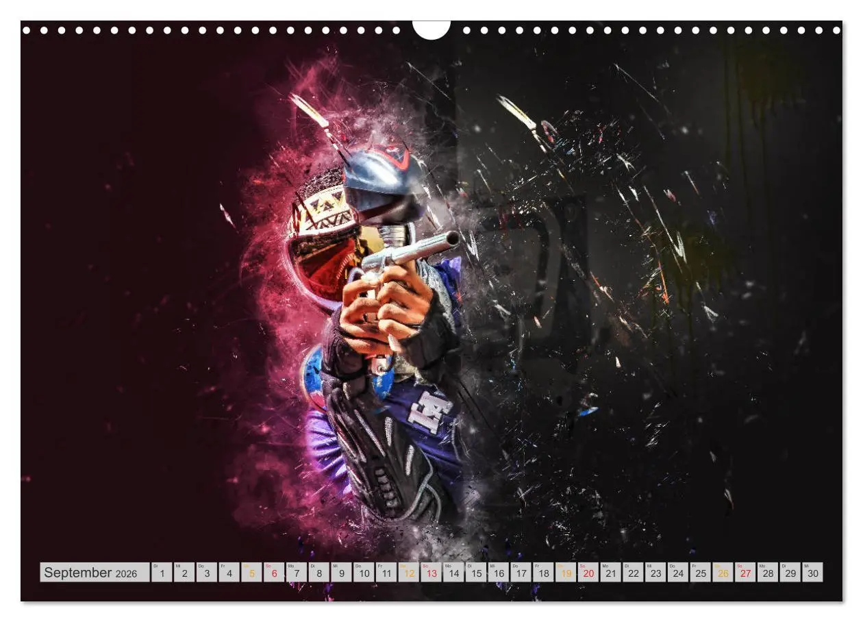 Bild: 9783457868454 | Paintball - extrem cool (Wandkalender 2026 DIN A3 quer), CALVENDO...